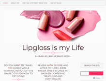 Tablet Screenshot of lipglossismylife.com